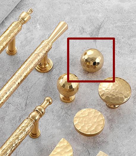 Solid Brass Ball Drawer Knob 23 25mm 7/8" 1" Forged Gold Color Kitchen Door Drawer Pull Furniture Hardware Wholesale
