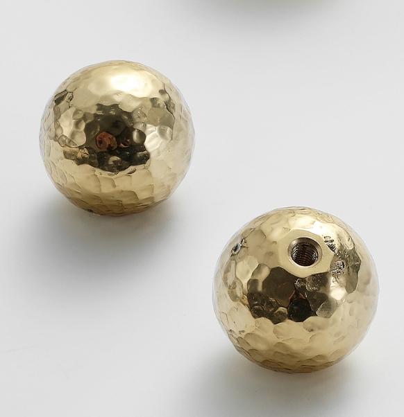 Solid Brass Ball Drawer Knob 23 25mm 7/8" 1" Forged Gold Color Kitchen Door Drawer Pull Furniture Hardware Wholesale