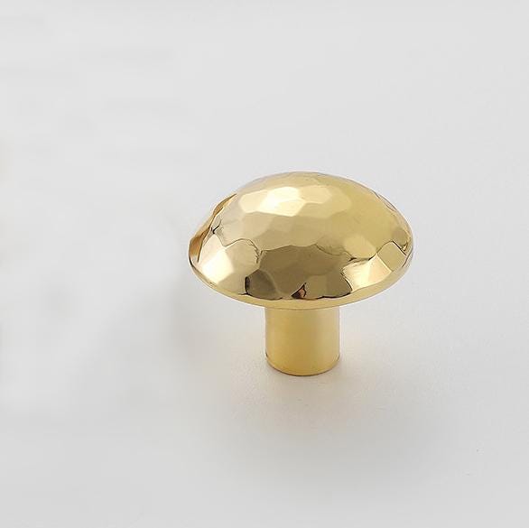 Solid Brass Mushroom Drawer Knob 25 28mm 7/8" 1 1/8" Forged Gold Color Kitchen Door Drawer Pull Furniture Hardware Wholesale