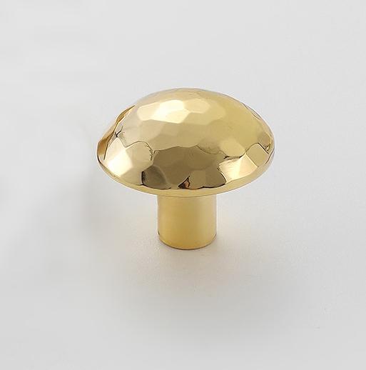 Solid Brass Mushroom Drawer Knob 25 28mm 7/8" 1 1/8" Forged Gold Color Kitchen Door Drawer Pull Furniture Hardware Wholesale