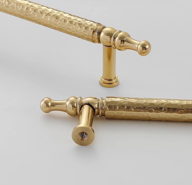 Solid Brass Drawer Pull Handle Forged Gold Color 6 7 8 Inches 150 183 215mm Kitchen Cabinet Door Furniture Decor Hardware Wholesale