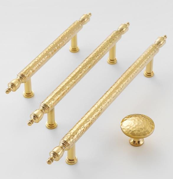 Solid Brass Drawer Pull Handle Forged Gold Color 7 8 9 Inches 172 203 235 mm Kitchen Cabinet Door Furniture Decor Hardware Wholesale