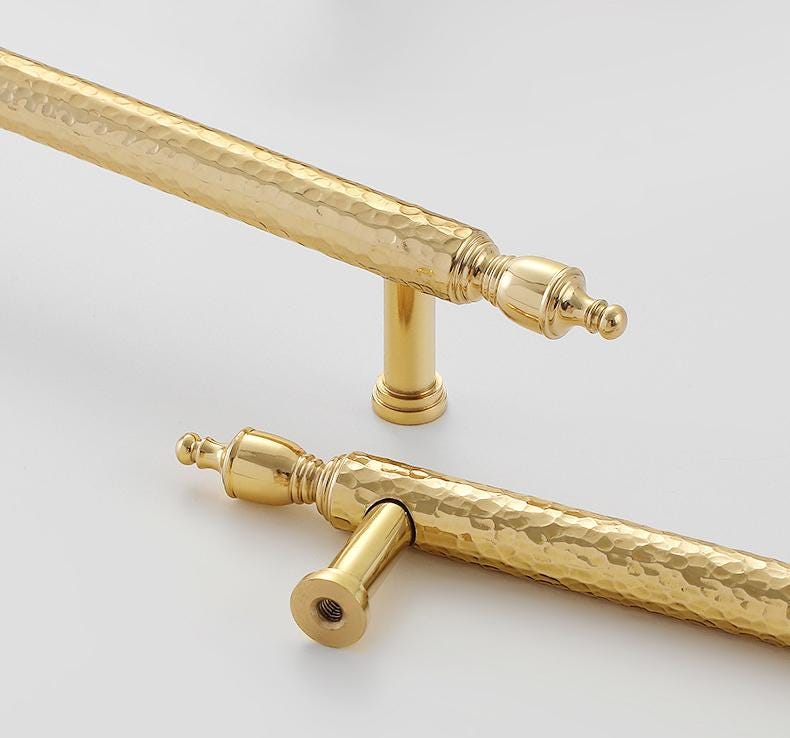 Solid Brass Drawer Pull Handle Forged Gold Color 7 8 9 Inches 172 203 235 mm Kitchen Cabinet Door Furniture Decor Hardware Wholesale