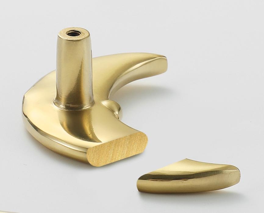 Solid Brass Deer Drawer Knob 83 145 mm 3 1/4" 5 3/4" Gold Color Kitchen Door Drawer Pull Furniture Hardware Wholesale