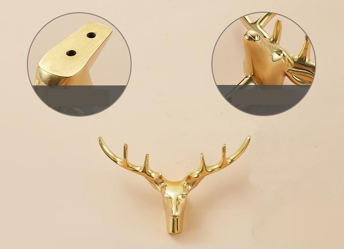 Solid Brass Deer Drawer Knob 83 145 mm 3 1/4" 5 3/4" Gold Color Kitchen Door Drawer Pull Furniture Hardware Wholesale