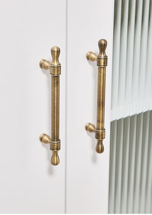 Solid Brass Vintage Cabinet Pulls & Knobs - Antique Bronze Finish - No.5 - 192mm / 1pc