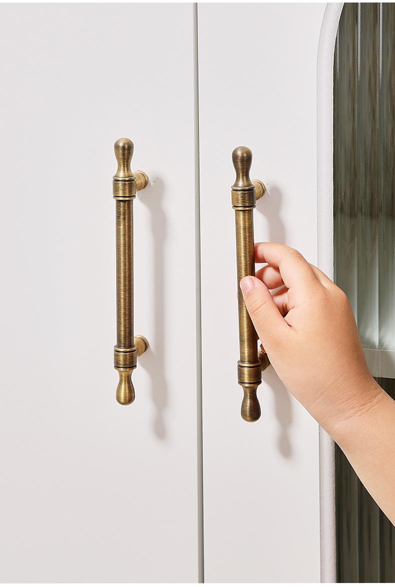 Solid Brass Vintage Cabinet Pulls & Knobs - Antique Bronze Finish - No.3 - 128mm / 1pc