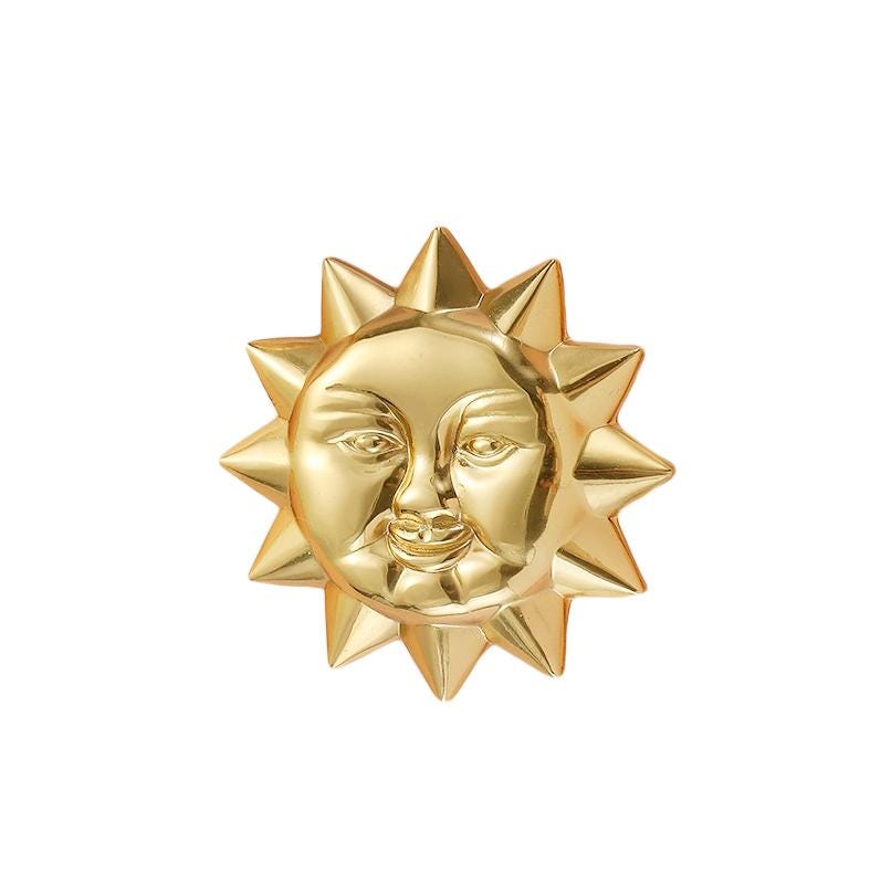 Solid Brass Sun Drawer Knob 25 75 mm 1" 3" Gold Color Kitchen Door Drawer Pull Furniture Hardware Wholesale