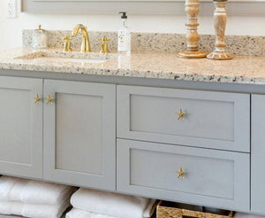 Solid Brass Cabinet Pulls & Knobs - Gold Finish Furniture Hardware - view 5