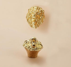 Solid Brass Lion Cabinet Pulls & Knobs - Gold Finish for Cabinets - view 8