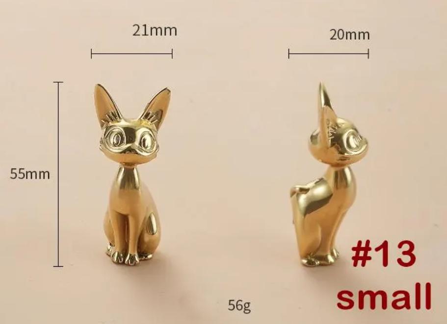 Solid Brass Cat Drawer Knob 55 73 mm 2 1/8" 2 7/8" Gold Color Kitchen Door Drawer Pull Furniture Hardware Wholesale