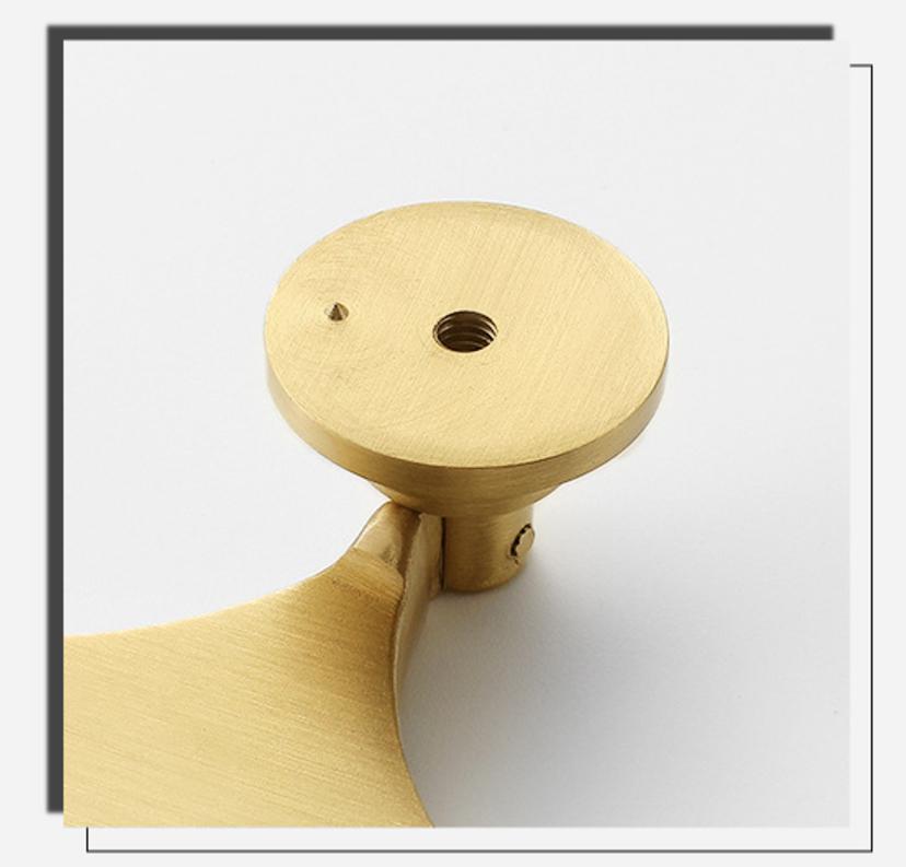 Brushed Solid Brass Clover Drawer Knob 25 28 mm 1" 1 1/8" Brass Color Kitchen Door Drawer Pull Furniture Hardware Wholesale