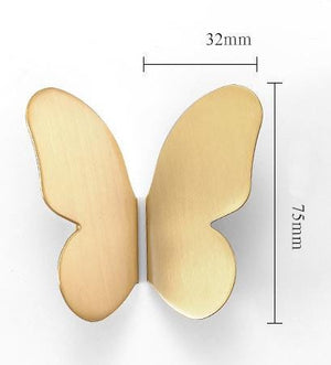 Solid Brass Butterfly Decorative Screws - Brass Color Finish - #7 left/screw type / 1pc