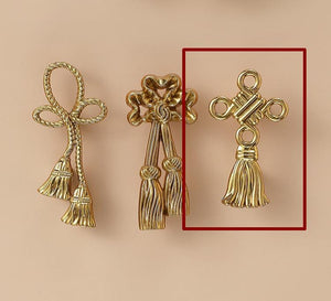 Solid Brass Floral Cabinet Pulls & Knobs - Gold Finish for Cabinets - view 3