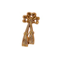 Solid Brass Floral Cabinet Pulls & Knobs - Gold Finish for Cabinets - #2 / 1pc