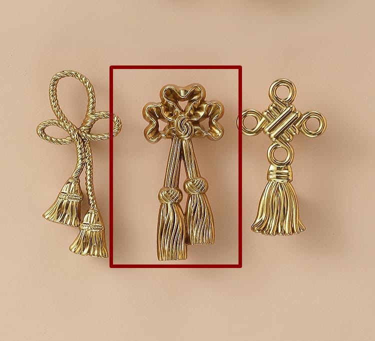 Solid Brass Floral Cabinet Pulls & Knobs - Gold Finish for Cabinets - view 4
