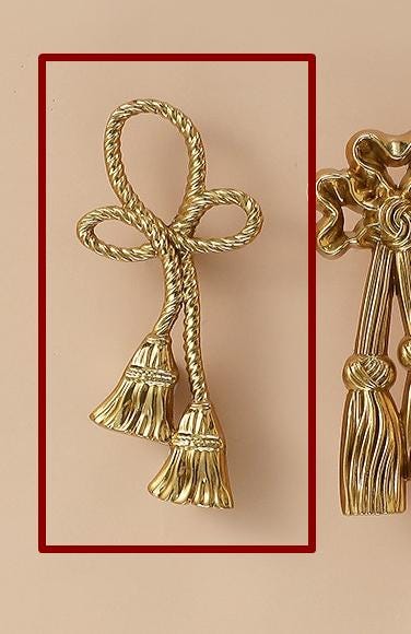 Solid Brass Tassel Drawer Knob 34 60 mm 1 3/8 2 3/8 Inches Gold Color Kitchen Door Drawer Pull Furniture Hardware Wholesale