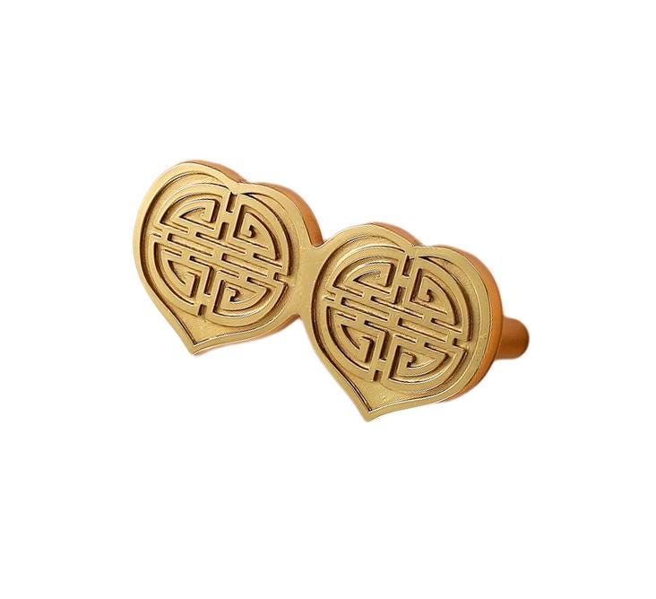 Solid Brass Heart Drawer Pull Handle 24 80 mm 1 3 1/8 Inches Gold Color Kitchen Door Drawer Pull Furniture Hardware Wholesale