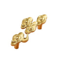 Solid Brass Floral Cabinet Pulls & Knobs - Gold Finish for Cabinets - #6 / 1pc