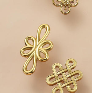 Solid Brass Floral Cabinet Pulls & Knobs - Gold Finish for Cabinets - view 4