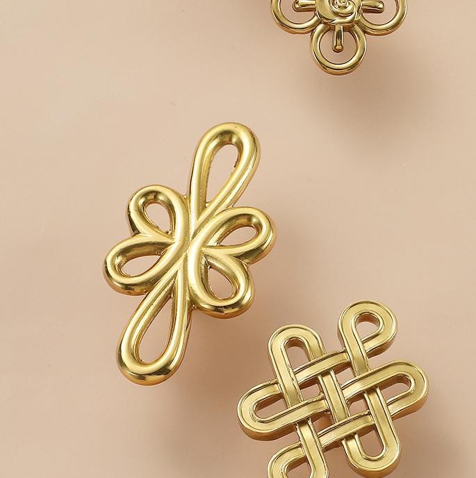 Solid Brass Floral Cabinet Pulls & Knobs - Gold Finish for Cabinets - view 4