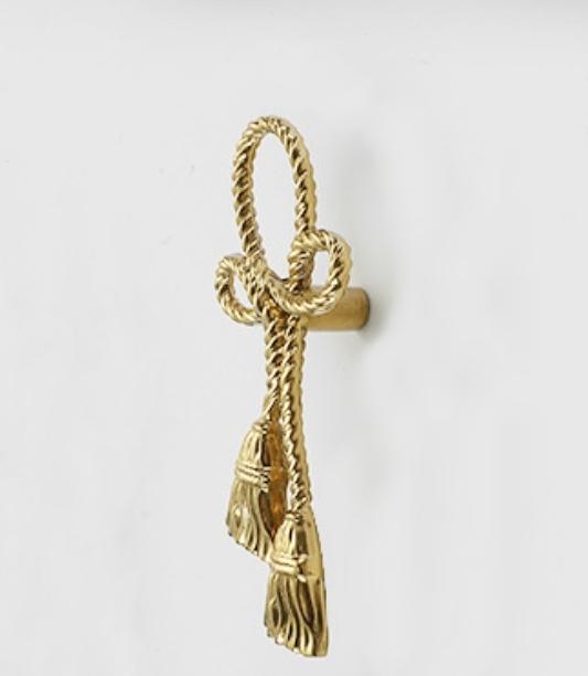 Solid Brass Tassel Drawer Knob 34 60 mm 1 3/8 2 3/8 Inches Gold Color Kitchen Door Drawer Pull Furniture Hardware Wholesale
