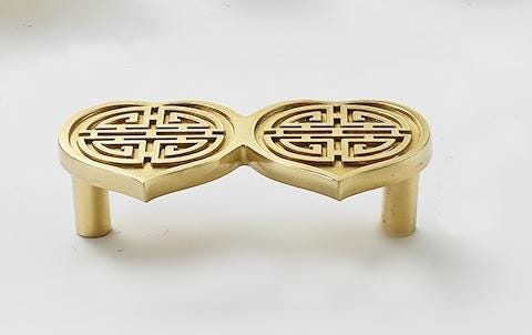 Solid Brass Heart Drawer Pull Handle 24 80 mm 1 3 1/8 Inches Gold Color Kitchen Door Drawer Pull Furniture Hardware Wholesale
