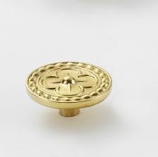 Solid Brass Flower Drawer Knob 15 33 mm 5/8 1 1/4 Inches Gold Color Kitchen Door Drawer Pull Furniture Hardware Wholesale