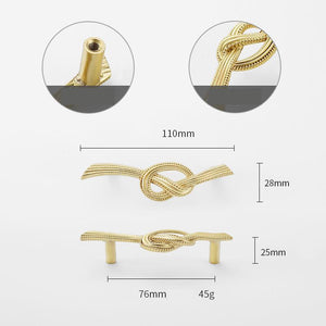 Solid Brass Floral Cabinet Pulls & Knobs - Gold Finish for Cabinets - view 4
