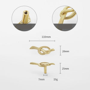 Solid Brass Floral Cabinet Pulls & Knobs - Gold Finish for Cabinets - view 3