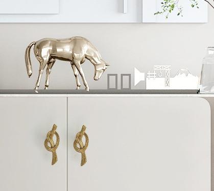 Solid Brass Floral Cabinet Pulls & Knobs - Gold Finish for Cabinets - view 7