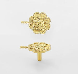 Solid Brass Butterfly Cabinet Pulls & Knobs - Gold Finish Hardware - view 4
