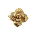 Solid Brass Floral Cabinet Pulls & Knobs - Gold Finish for Cabinets - #12 / 1pc
