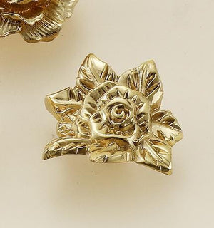 Solid Brass Floral Cabinet Pulls & Knobs - Gold Finish for Cabinets - view 7