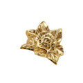 Solid Brass Floral Cabinet Pulls & Knobs - Gold Finish for Cabinets - #15 / 1pc