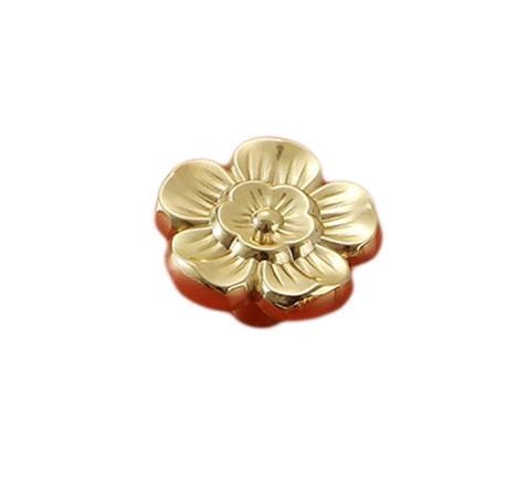Solid Brass Flower Drawer Knob 24 34mm 1" 1 3/8" Gold Color Kitchen Door Drawer Pull Furniture Hardware Wholesale