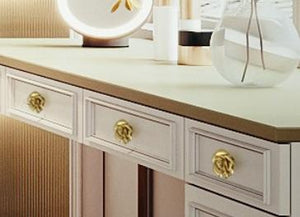 Solid Brass Floral Cabinet Pulls & Knobs - Gold Finish for Cabinets - view 7