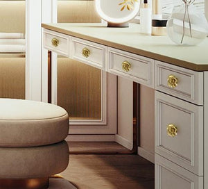 Solid Brass Floral Cabinet Pulls & Knobs - Gold Finish for Cabinets - view 5