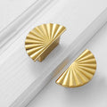 Solid Brass Sunflower Cabinet Pulls & Knobs - Gold Finish Hardware - #3 gold 69mm / 1pc