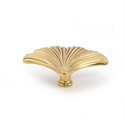 Solid Brass Leaf Cabinet Pulls & Knobs - Gold Finish for Cabinets - view 5