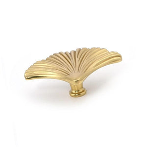 Solid Brass Leaf Cabinet Pulls & Knobs - Gold Finish for Cabinets - view 8