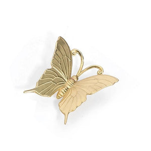Solid Brass Butterfly Cabinet Pulls & Knobs - Gold Finish Hardware - #13 gold/66mm / 1pc