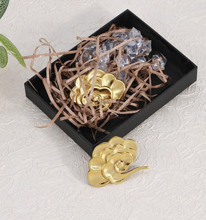 Solid Brass Leaf Cabinet Pulls & Knobs - Gold Finish for Cabinets - view 6