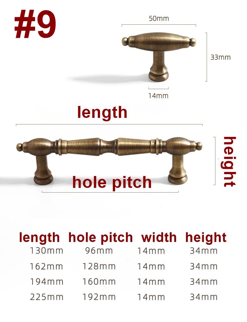 Aged Solid Brass Handles Knobs Cupboard Kitchen Cup Drawer Bin Pulls Antique Bronze Cabinet Door Furniture Decor Hardware Wholesale Bulk