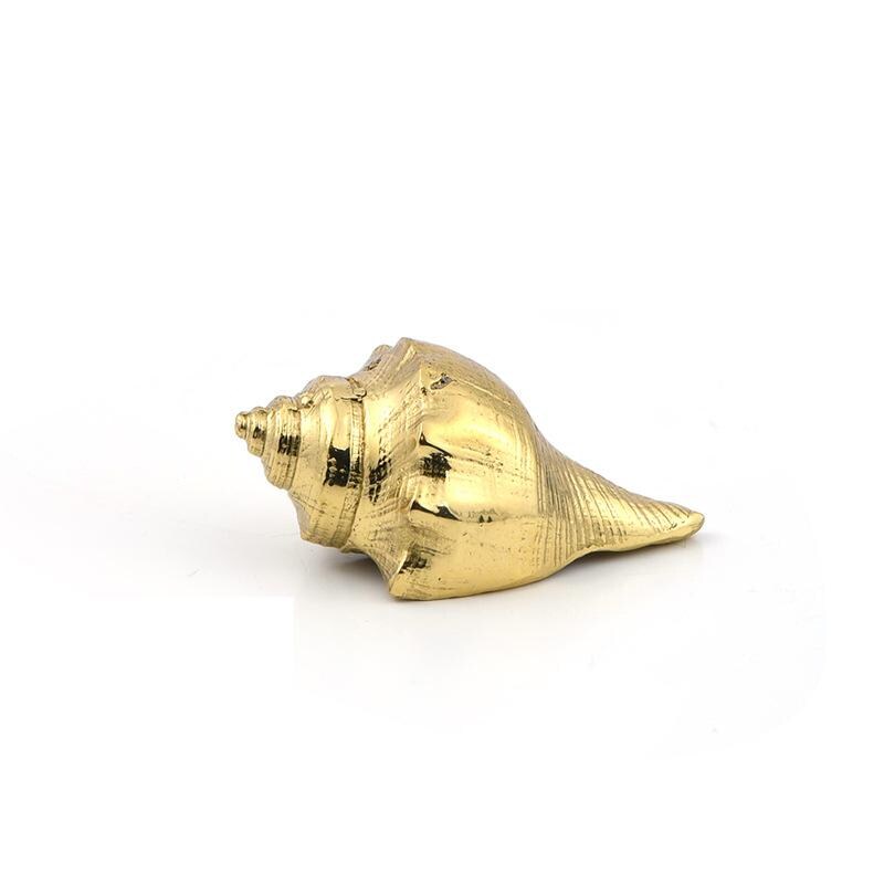 Solid Brass Shell Cabinet Pulls & Knobs - Gold Finish for Cabinets - view 3