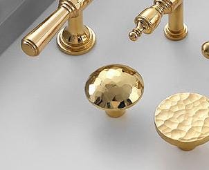 Solid Brass Cabinet Pulls & Knobs - Gold Finish Furniture Hardware - view 4
