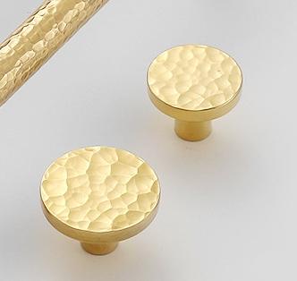 Solid Brass Mushroom Drawer Knob 25 32mm 7/8" 1 1/4" Forged Gold Color Kitchen Door Drawer Pull Furniture Hardware Wholesale