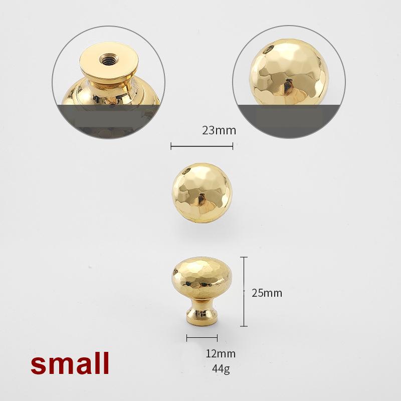 Solid Brass Mushroom Drawer Knob 23 28 32mm 7/8" 1" 1 1/4" Forged Gold Color Kitchen Door Drawer Pull Furniture Hardware Wholesale