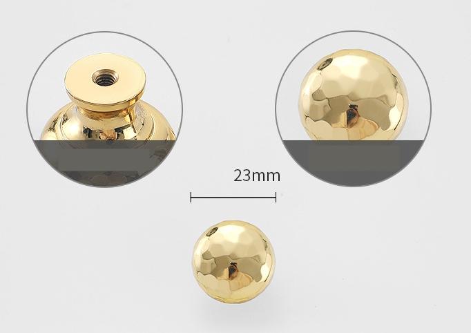 Solid Brass Mushroom Drawer Knob 23 28 32mm 7/8" 1" 1 1/4" Forged Gold Color Kitchen Door Drawer Pull Furniture Hardware Wholesale
