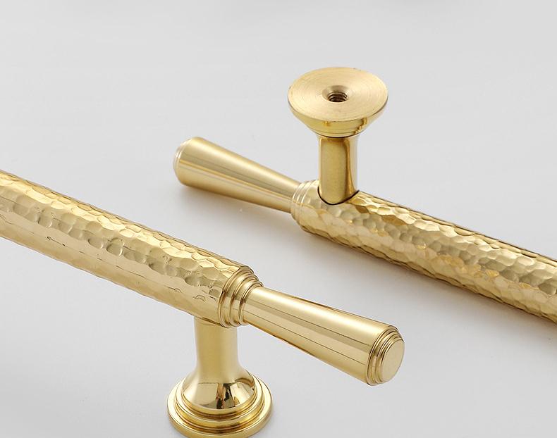 Solid Brass Drawer Pull Handle Forged Gold Color 7 8 9 Inches 173 205 236 mm Kitchen Cabinet Door Furniture Decor Hardware Wholesale